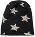 styleBREAKER Unisex Stoff Beanie Mütze mit Sterne Print im Destroyed Vintage Look, Longbeanie 04024041