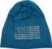 styleBREAKER edle Stoff Beanie Mütze im USA Flaggen Design mit Strassnieten Applikation, Longbeanie, Unisex 04024042