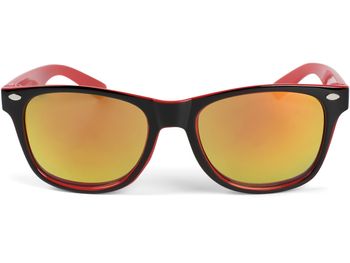 styleBREAKER Kinder Sonnenbrille Retro Nerd Design mit verspiegelten oder getönten Gläsern | UV400 Schutz | Kunststoffrahmen | für Kleinkinder 18 Monate bis 4 Jahre