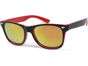 styleBREAKER Kinder Sonnenbrille Retro Nerd Design mit verspiegelten oder getönten Gläsern | UV400 Schutz | Kunststoffrahmen | für Kleinkinder 18 Monate bis 4 Jahre
