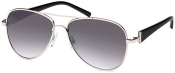 styleBREAKER Damen Pilotenbrille mit getönten Gläsern, Sonnenbrille mit lackierten Bügeln und Strassstein 09020053