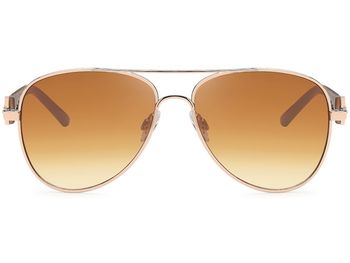 styleBREAKER Damen Sonnenbrille Pilotenbrille mit Strass | Edle Fliegerbrille Tropfenform UV400 | Metall Gestell mit Verlaufstönung | Inkl. Etui & Tuch