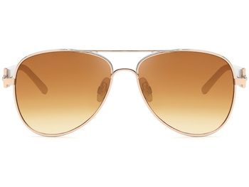 styleBREAKER Damen Sonnenbrille Pilotenbrille mit Strass | Edle Fliegerbrille Tropfenform UV400 | Metall Gestell mit Verlaufstönung | Inkl. Etui & Tuch