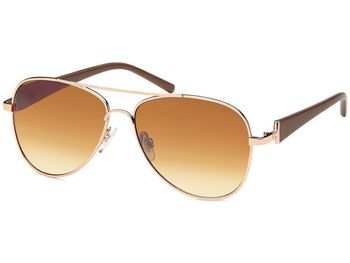 styleBREAKER Damen Sonnenbrille Pilotenbrille mit Strass | Edle Fliegerbrille Tropfenform UV400 | Metall Gestell mit Verlaufstönung | Inkl. Etui & Tuch