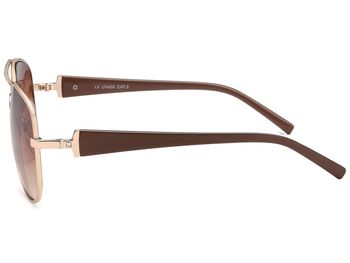 styleBREAKER Damen Sonnenbrille Pilotenbrille mit Strass | Edle Fliegerbrille Tropfenform UV400 | Metall Gestell mit Verlaufstönung | Inkl. Etui & Tuch