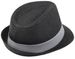 styleBREAKER Trilby Hut, leichter Papierhut mit kontrastfarbigem Zierband, Unisex 04025002