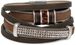 styleBREAKER Vintage Wickelarmband mit Strass, Gliederkette und Magnetverschluss, 3-Reihig, Armband, Damen 05040024