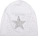 styleBREAKER Damen Stoff Beanie Mütze mit Stern Nieten und Strass Applikation, Lochnieten, Longbeanie 04024049