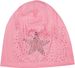 styleBREAKER Damen Stoff Beanie Mütze mit Stern Nieten und Strass Applikation, Lochnieten, Longbeanie 04024049