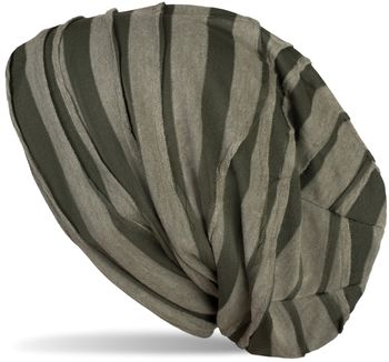 styleBREAKER Unisex Stoff Beanie Mütze mit Falten Muster, Slouch Longbeanie 04024053