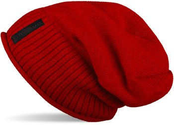 styleBREAKER Unisex Feinstrick Beanie Mütze mit weichem Fleece Innenfutter, warme Winter Strickmütze 04024065