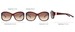 styleBREAKER Damen Oversize Sonnenbrille in Schmetterlingsform mit Verzierung aus Metall am Bügel, Verlaufsglas 09020062