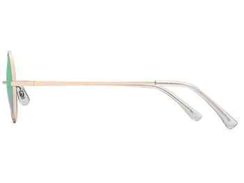 styleBREAKER Unisex Sonnenbrille Klein Rund | Retro Hippie Style mit Federscharnier | UV400 Metall Rahmen extra schmal für zierliche Gesichter | Inkl. Etui & Putztuch