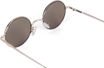 styleBREAKER Unisex Sonnenbrille kleine runde Gläsern und filigranem Metall Rahmen, Schmale Ausführung, Federscharniere 09020065