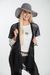 styleBREAKER Bogart Hut, Fedora Knautschhut mit Zierband in Wildleder Optik, Cowboy Hut, Damen 04025009
