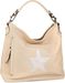 styleBREAKER Shopper Handtasche im Vintage Look mit Stern, Schultertasche, Umhängetasche, Damen 02012076