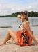 styleBREAKER XXL Strandtasche mit Anker Print | maritimer Look in Flechtoptik | Shopper Badetasche 57 x 33 x 32 cm