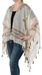 styleBREAKER leichter Sommer Poncho mit Ethno Muster, Quasten, Strand, Boho Style, Damen 08010022