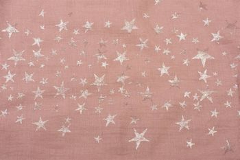 styleBREAKER Damen Loop Schal mit Metallic Sterne Print | Glitzer Schlauchschal ca. 89 x 75 cm | Leichter Rundschal für Frühjahr & Herbst