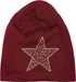 styleBREAKER warme Feinstrick Beanie Mütze mit All Over Stern Muster, Strass Stern und sehr weichem Fleece Innenfutter, Unisex 04024084