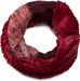 styleBREAKER Damen Strickloop Schlauchschal mit Streifen Wellen Muster, Schal mit Materialmix, Kunstfell Einsatz, Winter Strickschal 01018142