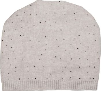 styleBREAKER Feinstrick Beanie Mütze mit Strass Nieten Sternenhimmel und Rippenbündchen, Unisex 04024085