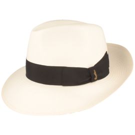 Borsalino klassischer Bogart Panama Strohhut breite Krempe in weiß