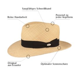 Mayser echter Panamahut Colmar mit UV-Schutz 80 in beige Mayser echter Panamahut Colmar mit UV-Schutz 80 in beige
