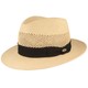 Mayser echter Netz Panama Strohhut Imperia in Bogart-Form in beige