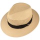 Mayser echter Netz Panama Strohhut Imperia in Bogart-Form in beige