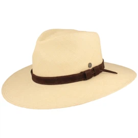 Breiter Panamahut Leder-Garnitur & UV-Schutz 50 von Hut-Breiter in beige Breiter Panamahut Leder-Garnitur & UV-Schutz 50 von Hut-Breiter in beige