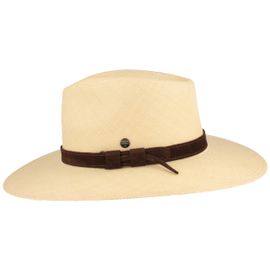 Breiter Panamahut Leder-Garnitur & UV-Schutz 50 von Hut-Breiter in beige Breiter Panamahut Leder-Garnitur & UV-Schutz 50 von Hut-Breiter in beige