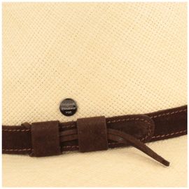 Breiter Panamahut Leder-Garnitur & UV-Schutz 50 von Hut-Breiter in beige Breiter Panamahut Leder-Garnitur & UV-Schutz 50 von Hut-Breiter in beige