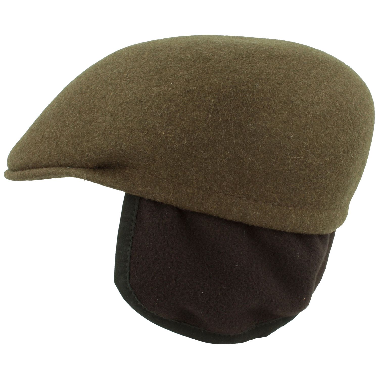 Knautschbare Schiebermütze aus Wollfilz mit Ohrenschutz von Hut-Breiter