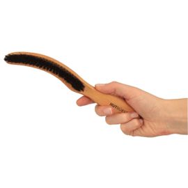 Schwarze Hutbürste aus Buchenholz in silber Schwarze Hutbürste aus Buchenholz in silber