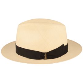Borsalino hochwertiger ultrafeiner Montecristi Panamahut Fedora in beige Borsalino hochwertiger ultrafeiner Montecristi Panamahut Fedora in beige