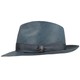 Borsalino hochwertiger handgeflochtener Panama Strohhut Quito  in blau