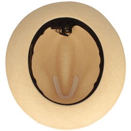 Borsalino hochwertiger handgeflochtener Panama Strohhut Quito in schwarz Borsalino hochwertiger handgeflochtener Panama Strohhut Quito in schwarz