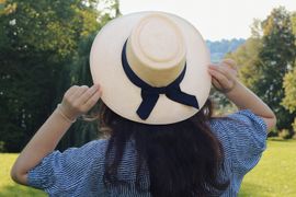 Bolero-Panamahut mit Schleife & UV-Schutz 50+ von Hut-Breiter in braun Bolero-Panamahut mit Schleife & UV-Schutz 50+ von Hut-Breiter in braun