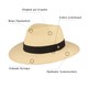Original Panamahut Traveller mit UV-Schutz 50 von Hut-Breiter in beige