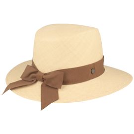 Feiner Original Damen Panamahut Schleife hinten UV 50+ von Hut-Breiter in beige Feiner Original Damen Panamahut Schleife hinten UV 50+ von Hut-Breiter in beige