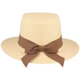 Feiner Original Damen Panamahut Schleife hinten UV 50+ von Hut-Breiter in beige Feiner Original Damen Panamahut Schleife hinten UV 50+ von Hut-Breiter in beige