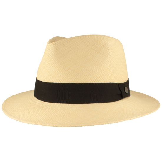 alt-Bogart Panama Hut mit UV-Schutz 50 & Ripsband von Hut-Breiter in braun