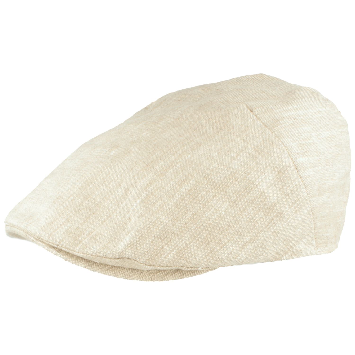 Sehr leichte einfarbige Flatcap Sportmütze aus 100% Leinen von Hut-Breiter