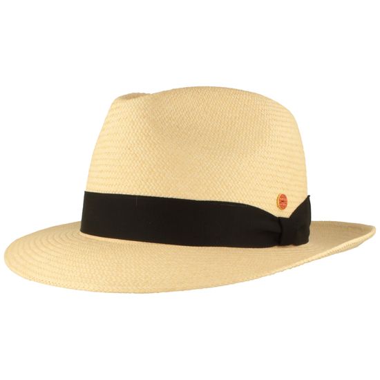 alt-Mayser Feiner Panamahut Torino mit Ripsband-Garnitur in beige