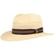 Original Netz Panamahut mit Streifen-Ripsband von Hut-Breiter in beige