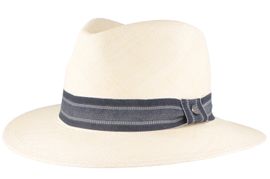 Breiter Panamahut Streifen-Band & UV-Schutz 50 von Hut-Breiter in beige