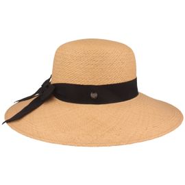 Original große Panamahut Glocke mit Schleife von Hut-Breiter in braun Original große Panamahut Glocke mit Schleife von Hut-Breiter in braun