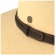 Extra breiter Panama Hut mit Leder-Garnitur von Hut-Breiter in beige