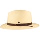 Schmaler Panama Hut Lederband & UV-Schutz 50 von Hut-Breiter in beige